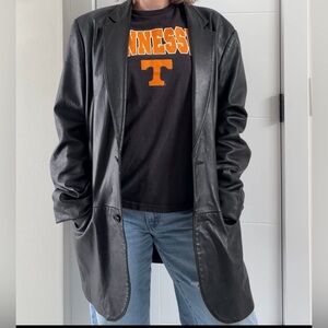 Danier Charcoal Leather coat